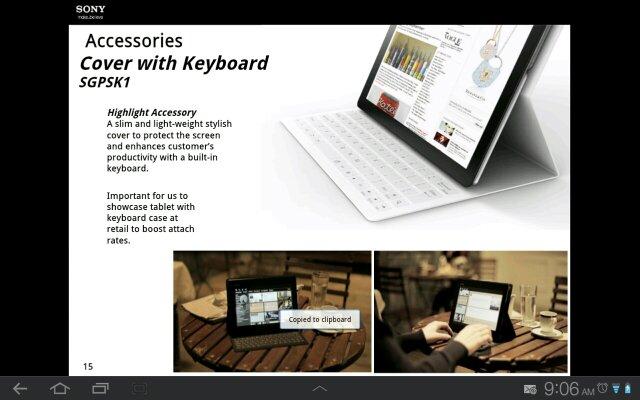 Accesorios para el Xperia Tablet