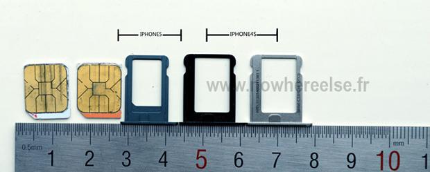 Detalle bandeja tarjeta nano SIM iPhone 5