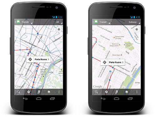 Actualización Google Maps transporte público