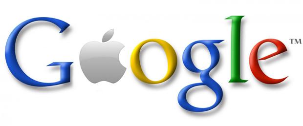 Mezcla del logotipo de Google y Apple