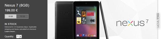 Google Nexus 7 en la Play Store