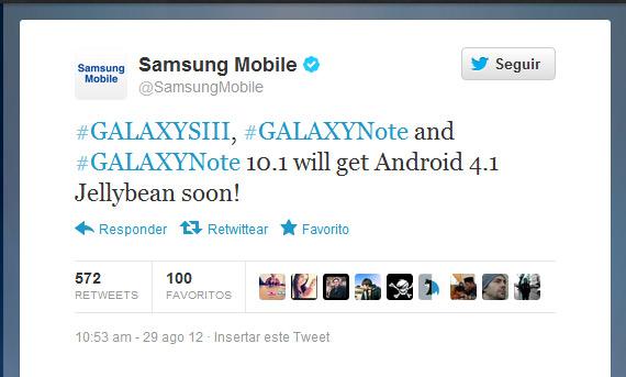 Tweet de Samsung Mobile