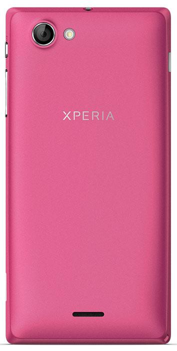 Sony Xperia J posterior en rosa