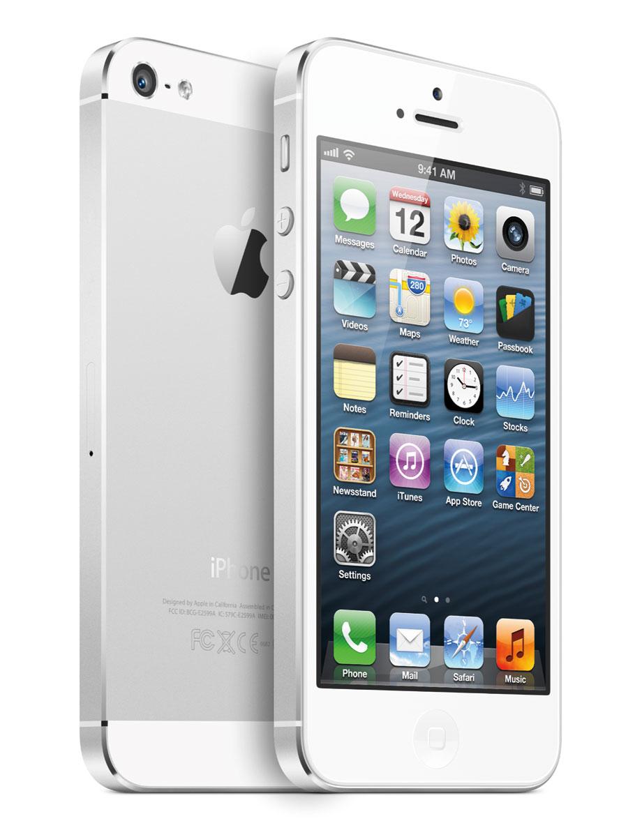 iPhone 5 blanco vista frontal y trasera