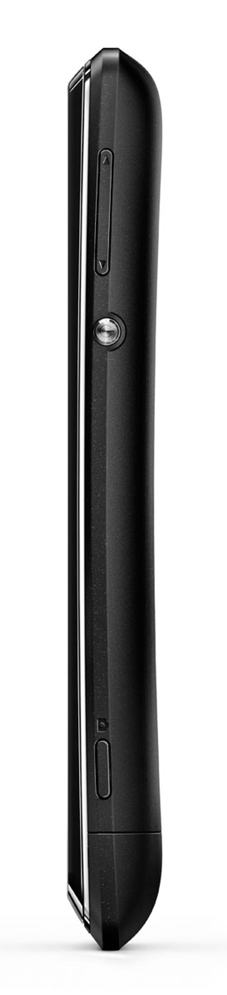 Sony Xperia E negro vista lateral