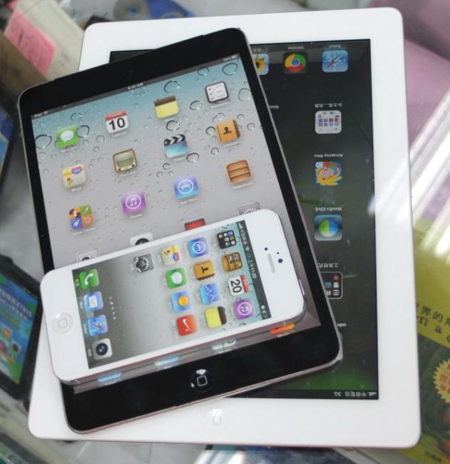iPad Mini comparado con el iPad 3 e iPhone 5