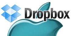 Logotipo de Dropbox con logotipo de iPhone 5