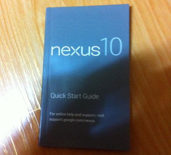 Manual de instrucciones de Nexus 10