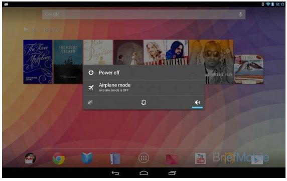 Nexus 10, opciones pantalla