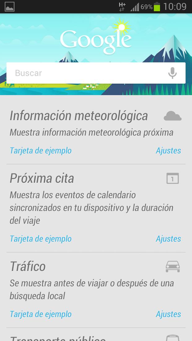 Google Now en el Samsung Galaxy S3