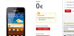 Samsung Galaxy S Advance desde cero euros con Vodafone