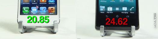 iPhone 5 frente a Sony Xperia T