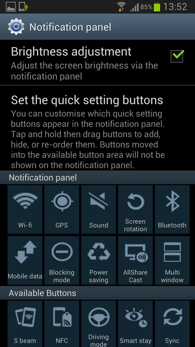 ROM de Android 4.1.2 en Samsung Galaxy S3, notificaciones