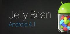 Jelly Bean Android 4.1 con bote de gominolas al lado
