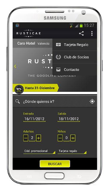Aplicación de Rusticae para Android