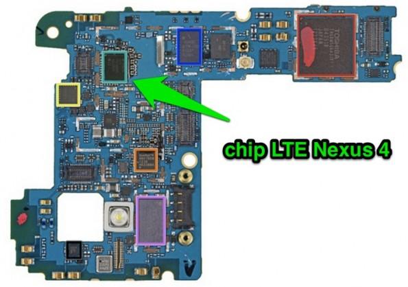 Chip LTE en Nexus 4 de Google