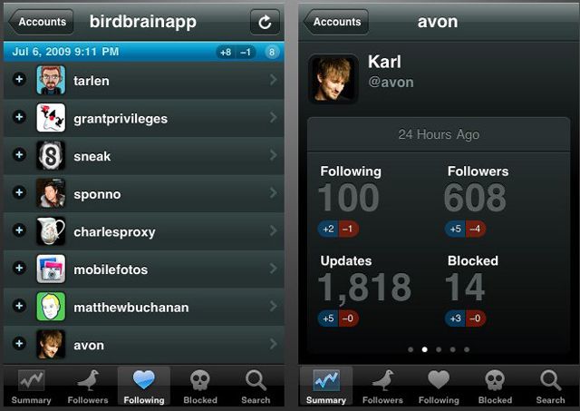 Aplicación Birdbrain para iPhone 5