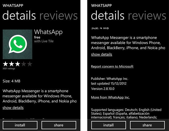 WhatsApp llega a Windows Phone 8