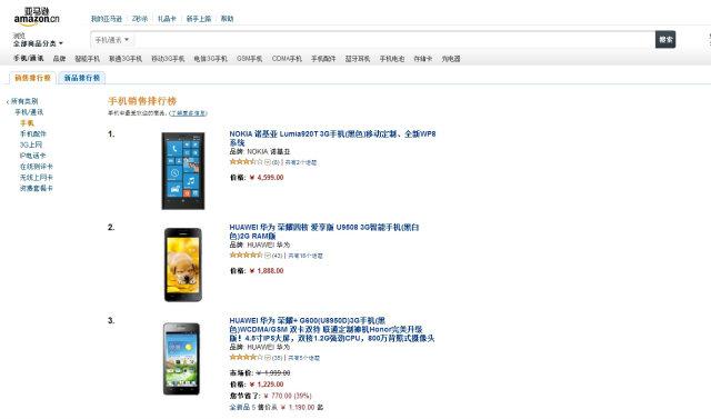 Nokia Lumia 920T numero uno en China