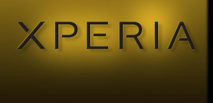 Logotipo de Xperia con fondo amarillo