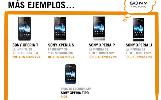 Oferta de Sony Xperia en Yoigo