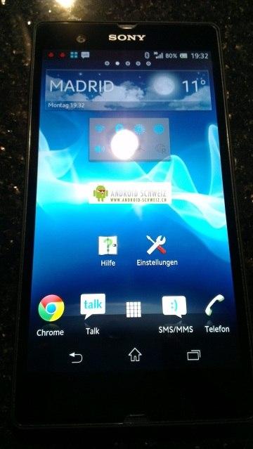 pantalla del Sony Xperia Z