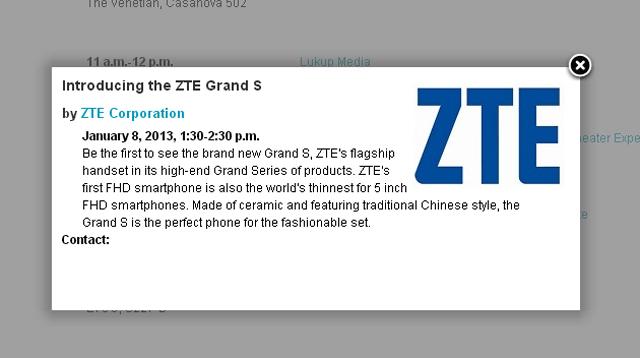 Lanzamiento del ZTE Grand S phablet en el CES de Las Vegas