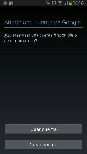 Crear cuenta de Gmail en Android
