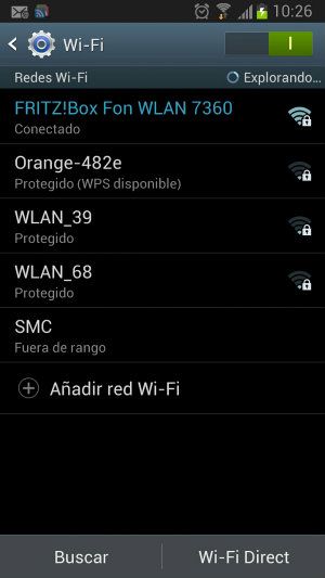 Lista de redes WiFi en Android