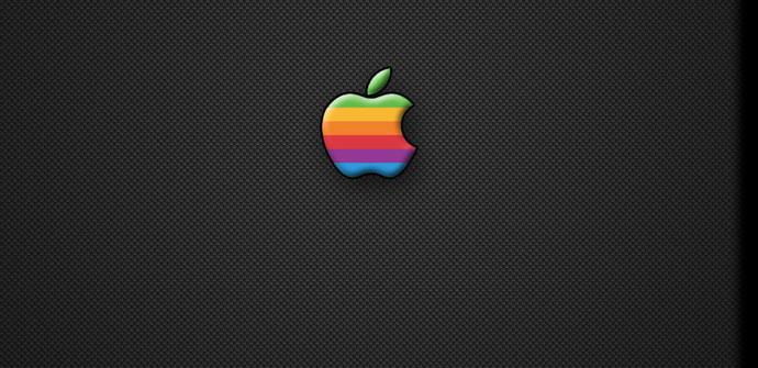 Logotipo de Apple con fondo gris