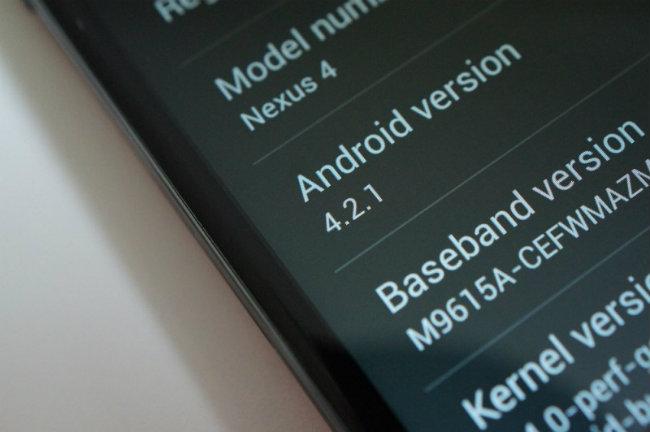 Versión Android 4.2.1 instalada