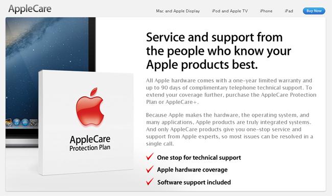 Servicio AppleCare de garantía de Apple