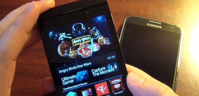 BB10 en vídeo frente a Android Jelly Bean