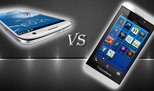 BlackBerry Z10 contra Galaxy S3
