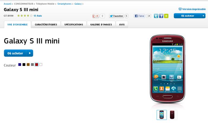 Nuevos colores para el Galaxy S3 Mini