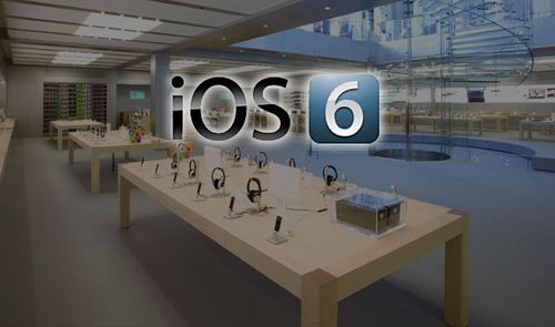 Logotipo de IOS 6 con tienda de Apple