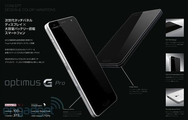 Especificaciones del LG Optimus G Pro