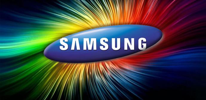Logo de Samsung con espiral de colores