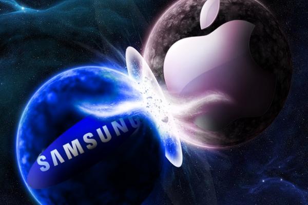Logotipos de Samsung y Apple