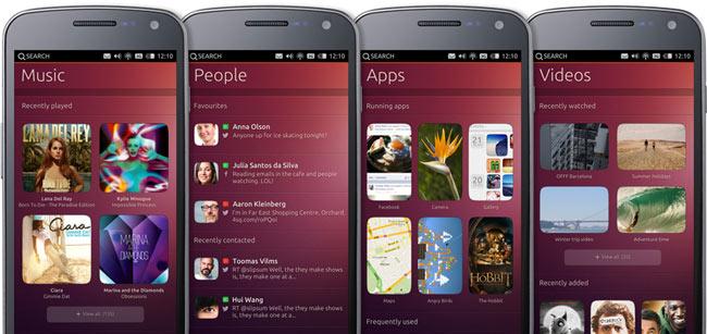 Interfa gráfica de Ubuntu Phone