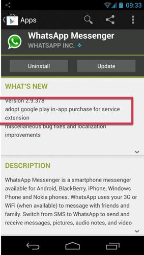 Novedades de la actualización de la aplicación Whatsapp