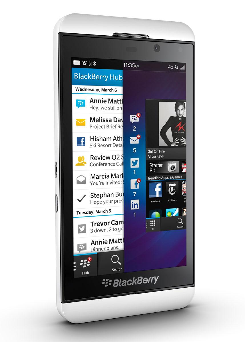 BlackBerry Z10 negro vista frontal