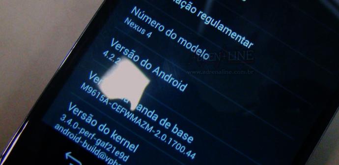 Nexus 4 con Android 4.2.2 de Brasil
