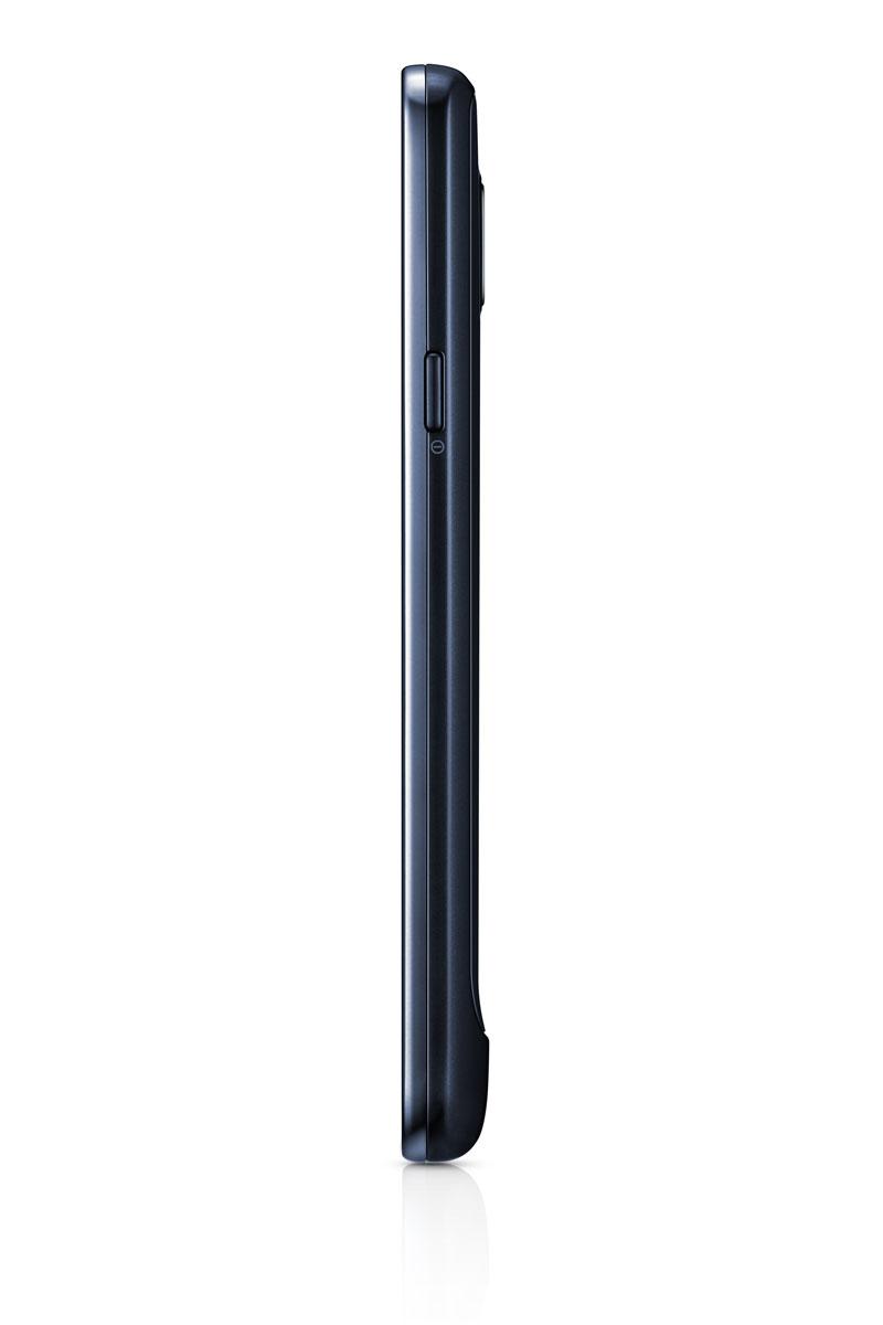 Samsung Galaxy S2 Plus de color negro, vista de perfil
