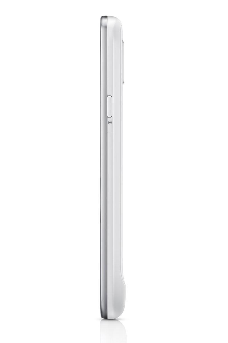 Samsung Galaxy S2 Plus de color blanco, vista de perfil