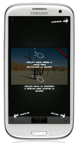 Consejos iniciales en Snapseed