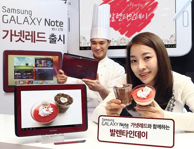 Samsung Galaxy Note 10.1 rojo para Corea