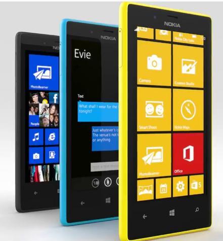 Nokia Lumia 720 gama de colores