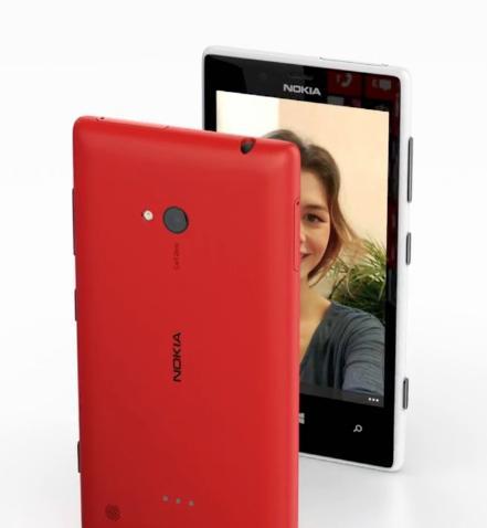 Nokia lumia 720 trasera y frontal