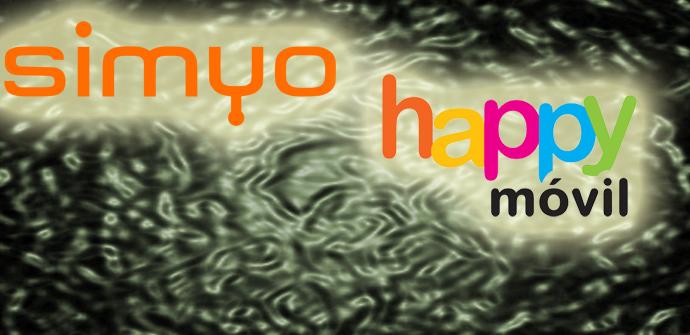 Logotipos de Simyo y Happy Móvil